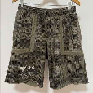 Under Armour Project Rock Heavyweight Terry Shorts for Men Size M